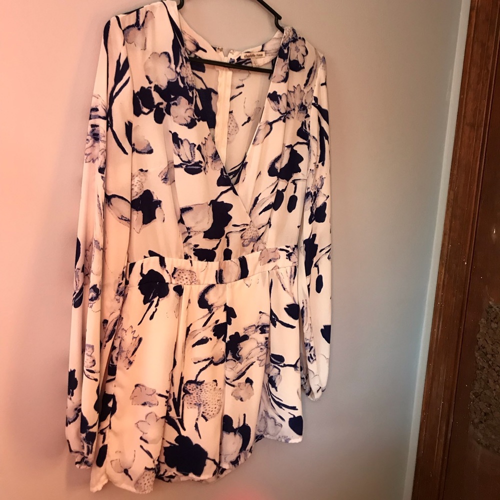 Blue flowered Romper
